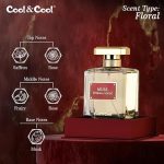 Cool & Cool Musk Eternal Vogue Perfume 100ML - Floral Fragrance with Saffron, Rose, Fruity & Musky Notes,Unisex Elegant & Long-Lasting Scent - Image 3