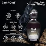 Cool & Cool Black Wood Perfume 100ML - Oriental Woody Fragrance with Agarwood, Sandalwood, Cardamom & Vetiver Unisex, Elegant & Long-Lasting - Image 3