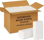 INTERFOLD HAND TOWEL TISSUE 150SHEETS X 20 PACKS