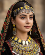 Afghan Heritage Jewelry Set for Women – Necklace, Earrings & Mantika - Image 2