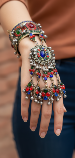 Vintage Afghan Bracelet – Antique Tribal Jewelry - Image 2