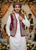 Boho Afghan Kuchi Vest – Artisan Embroidered - Image 2