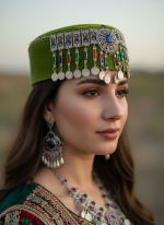Kuchi Tribal Hat – Afghan Handmade Ethnic Headwear - Image 2