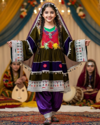 Afghan kids traditional dress - Afghan kuchi dress ofr kids