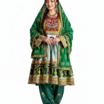 Women’s Afghani Designer Dress – Traditional Embroidered Festive Outfit