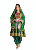 Women’s Afghani Designer Dress – Traditional Embroidered Festive Outfit