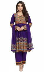 Women’s Afghani Anarkali Dress – Traditional Afghan Embroidered Festive Outfit
