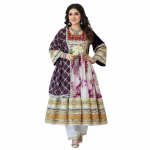 Women’s Afghan Luxe Dress – Traditional Embroidered Party Wear