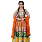 Women’s Afghan Long Flared Dress – Ethnic Anarkali Style Party Wear