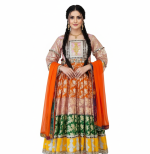 Women’s Afghan Long Flared Dress – Ethnic Anarkali Style Party Wear
