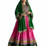 Women’s Afghan Long Flared Dress – Ethnic Anarkali Style Party Wear