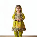 Baby Girl’s Afghan Heritage Dress – Elegant Ethnic Anarkali Style (1-3 Years)