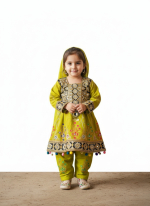 Baby Girl’s Afghan Heritage Dress – Elegant Ethnic Anarkali Style (1-3 Years)