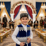 traditional Kuchi waistcoat for kids - Zarin Afghan Vest for