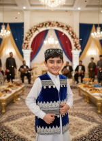 Zarin Afghan Vest for Boys – Traditional Kuchi Waistcoat for Kids - Image 2