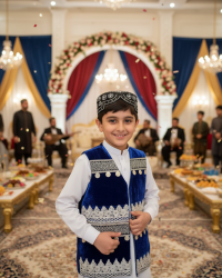 traditional Kuchi waistcoat for kids - Zarin Afghan Vest for