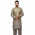 Afghan Men's Embroidered Unstitched Cloth