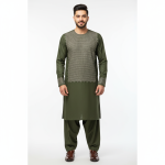 Afghan Men's Embroidered Unstitched Cloth