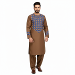 Afghan Men's Embroidered Unstitched Cloth