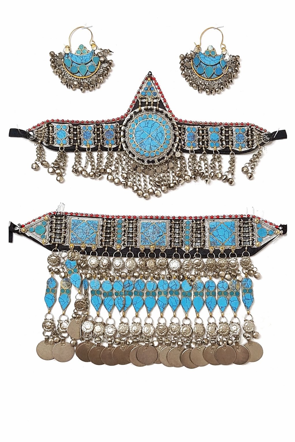 file_000000008e407246b6782f879e28c63a Royal Afghan Ethnic Jewelry – Necklace, Mantika & Earrings, Handmade - Image 1