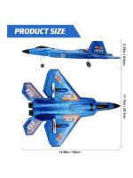 ANTSIR F-22 Raptor RC Plane – 2.4GHz Remote Control Fighter Jet with 6-Axis Gyro ZY005-B - Image 2