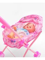 Baby Doll Stroller with Cradle & Doll Toy Set 918-10A - Image 2