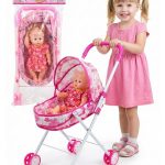 Baby Doll Stroller with Cradle & Doll Toy Set 918-10A