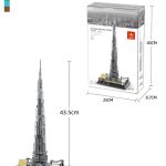 Wange Burj Khalifa Building Blocks – Dubai Architecture Model Kit 4222
