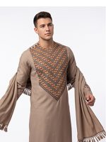 Geometric Embroidered Kameez Shalwar with Scarf