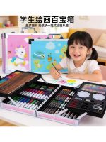 145-Piece Stationery Gift Set in Aluminum Case – Pink Horse - Image 2