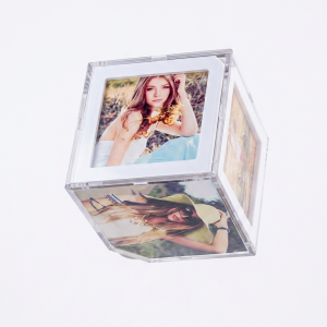 rotating acrylic photo cube - Custom Rotating 6-Sided Acrylic Photo