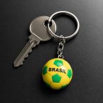 Brazil Soccer Ball Keychain