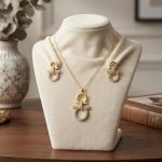 Gold Crystal Jewelry Set