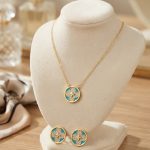 Turquoise Clover Jewelry Set
