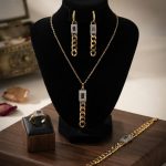Gold Monogram Jewelry Set