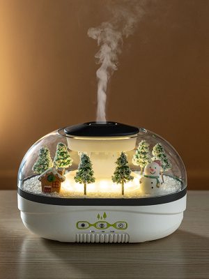 Raindrop Aroma Diffuser Humidifier with Mini Landscape Light