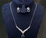 Aurora Leaf Diamond Necklace Set - Zambeel