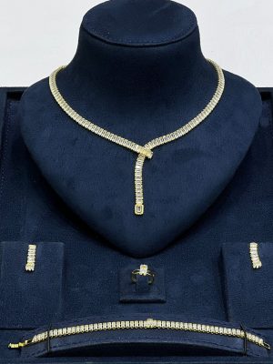 Baguette Lariat Jewelry Set - Zambeel