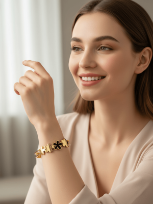 Black Clover Elegance Bangle - Zambeel
