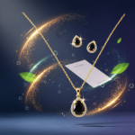Black Teardrop Cubic Zirconia Set - Zambeel