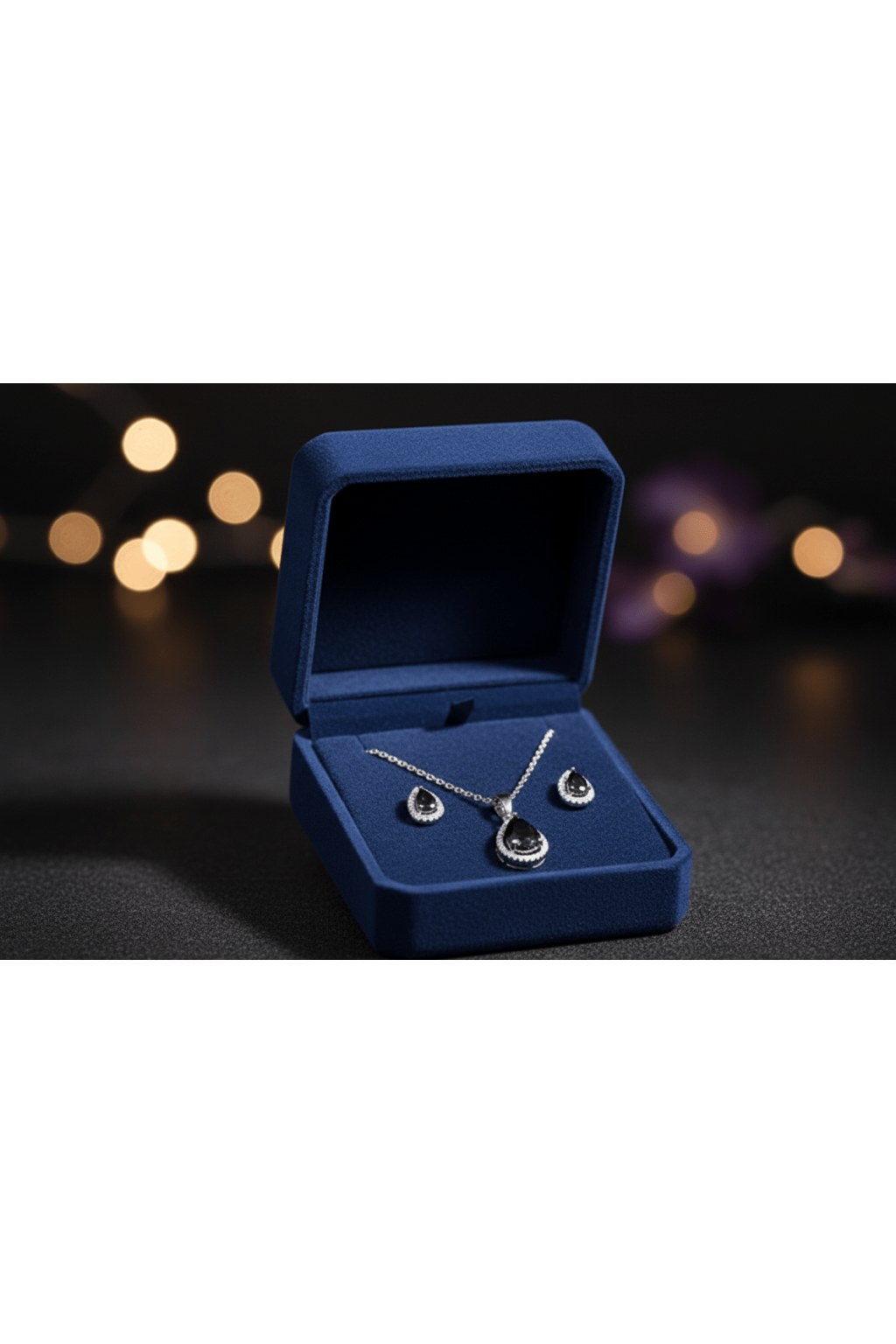 black-teardrop-cubic-zirconia-set-7326699 Black Teardrop Cubic Zirconia Set - Zambeel