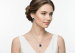Blue Square Cubic Zirconia Set - Zambeel