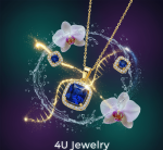 Blue Square Cubic Zirconia Set - Zambeel