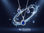 Blue Teardrop Cubic Zirconia Set - Zambeel