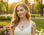 Blue Teardrop Cubic Zirconia Set - Zambeel
