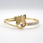 Butterfly Charm Crystal Bangle - Zambeel