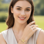 Butterfly Charm Crystal Bangle - Zambeel