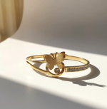 Butterfly Charm Crystal Bangle - Zambeel