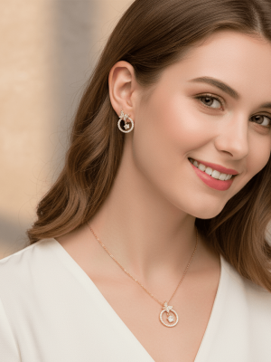 Butterfly Halo Crystal Jewelry Set - Zambeel