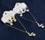 Butterfly & Pearl Drop Set - Zambeel